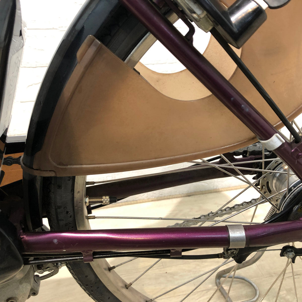 中古電動自転車 ブリヂストン アシスタ DX パープル 24インチ YB098