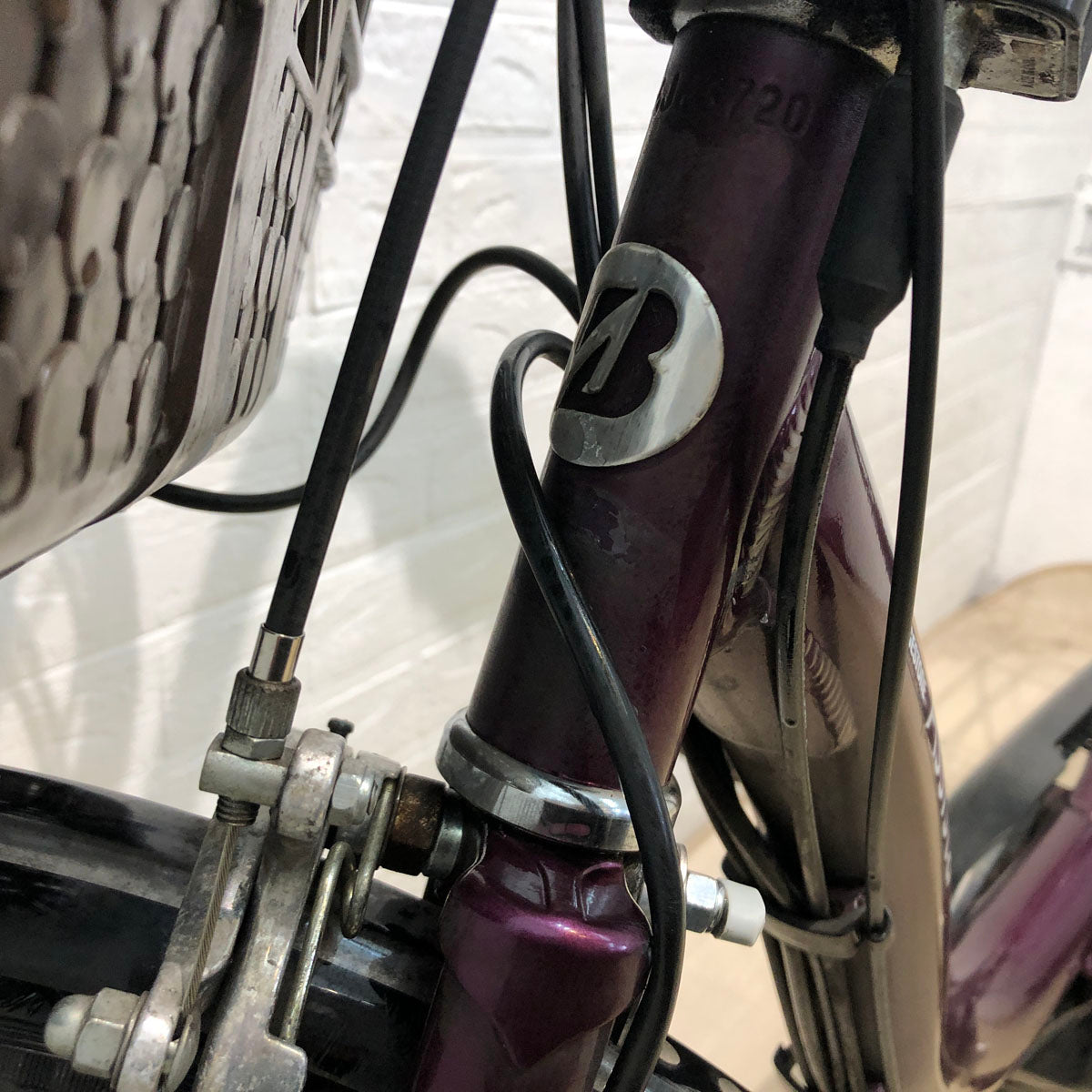 中古電動自転車 ブリヂストン アシスタ DX パープル 24インチ YB098