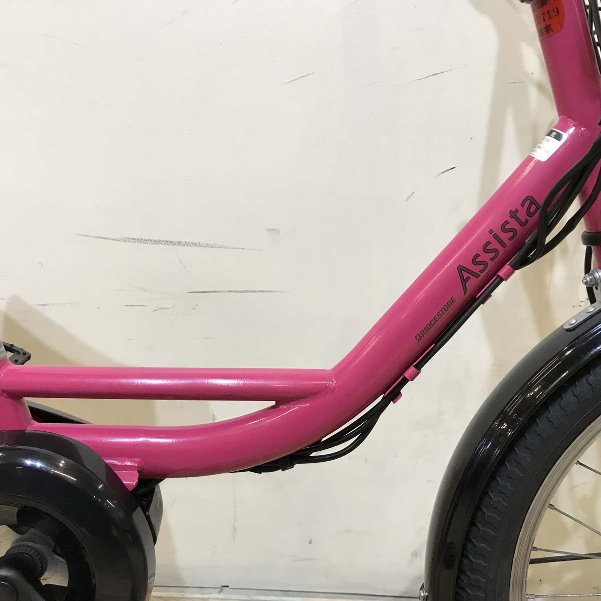 ブリヂストン アシスタファイン ミニ ピンク 前20×後18インチ KSR098【中古車】