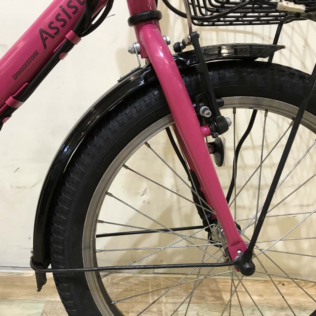 ブリヂストン アシスタファイン ミニ ピンク 前20×後18インチ KSR098【中古車】