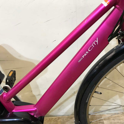 【１万円引き！】ヤマハ PAS CITY S5 パス シティ S5 ピンク 27インチ KF138 【中古車】