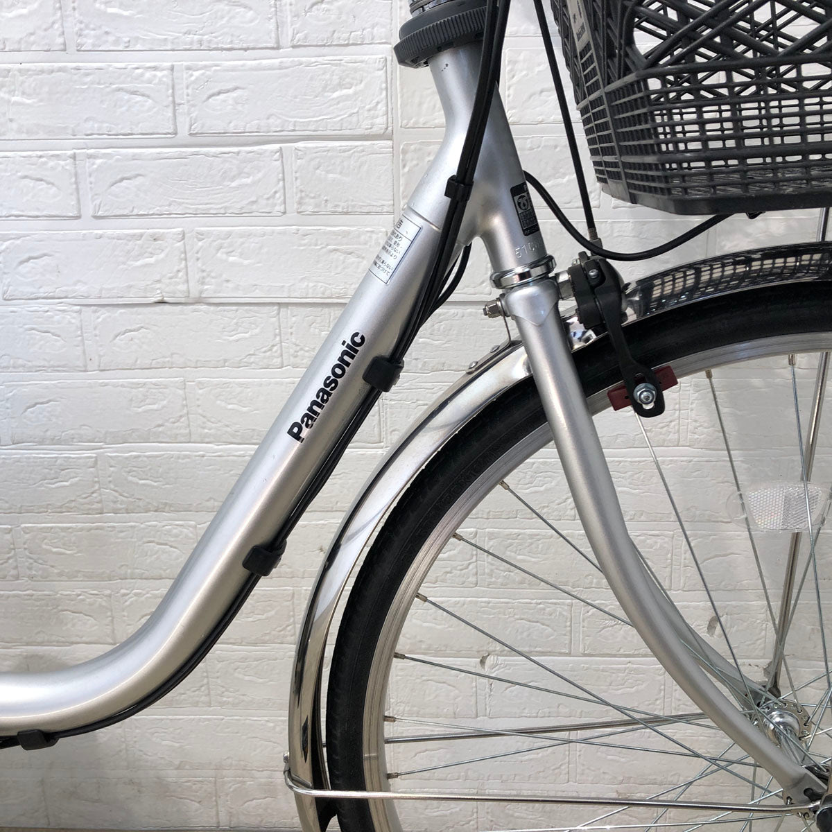 中古電動自転車 新品バッテリー パナソニック ビビ TX シルバー 26インチ YC003