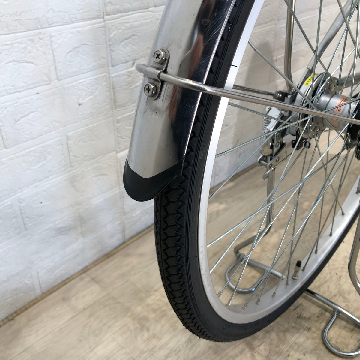 中古電動自転車 新品バッテリー パナソニック ビビ TX シルバー 26インチ YC003