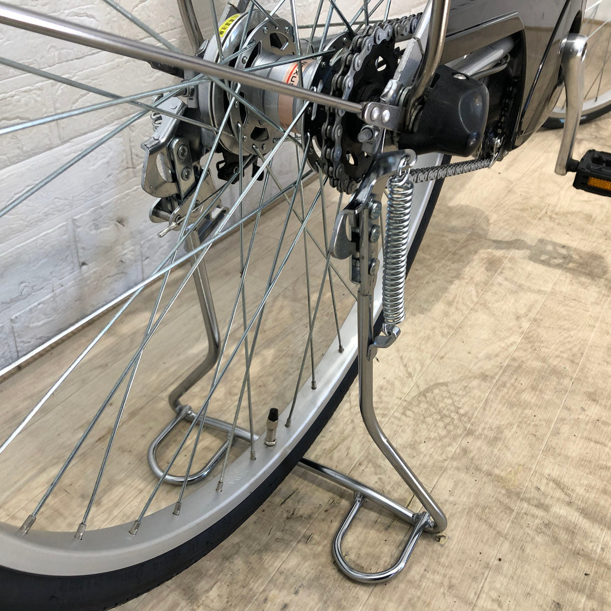 中古電動自転車 新品バッテリー パナソニック ビビ TX シルバー 26インチ YC003