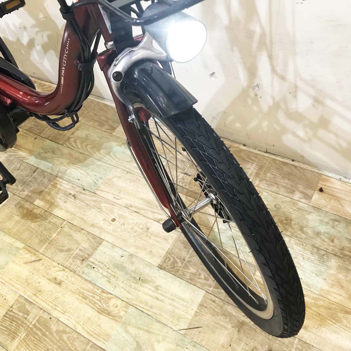 中古電動自転車 ヤマハ PAS CITY C パス シティ シー レッド 20インチ KA124
