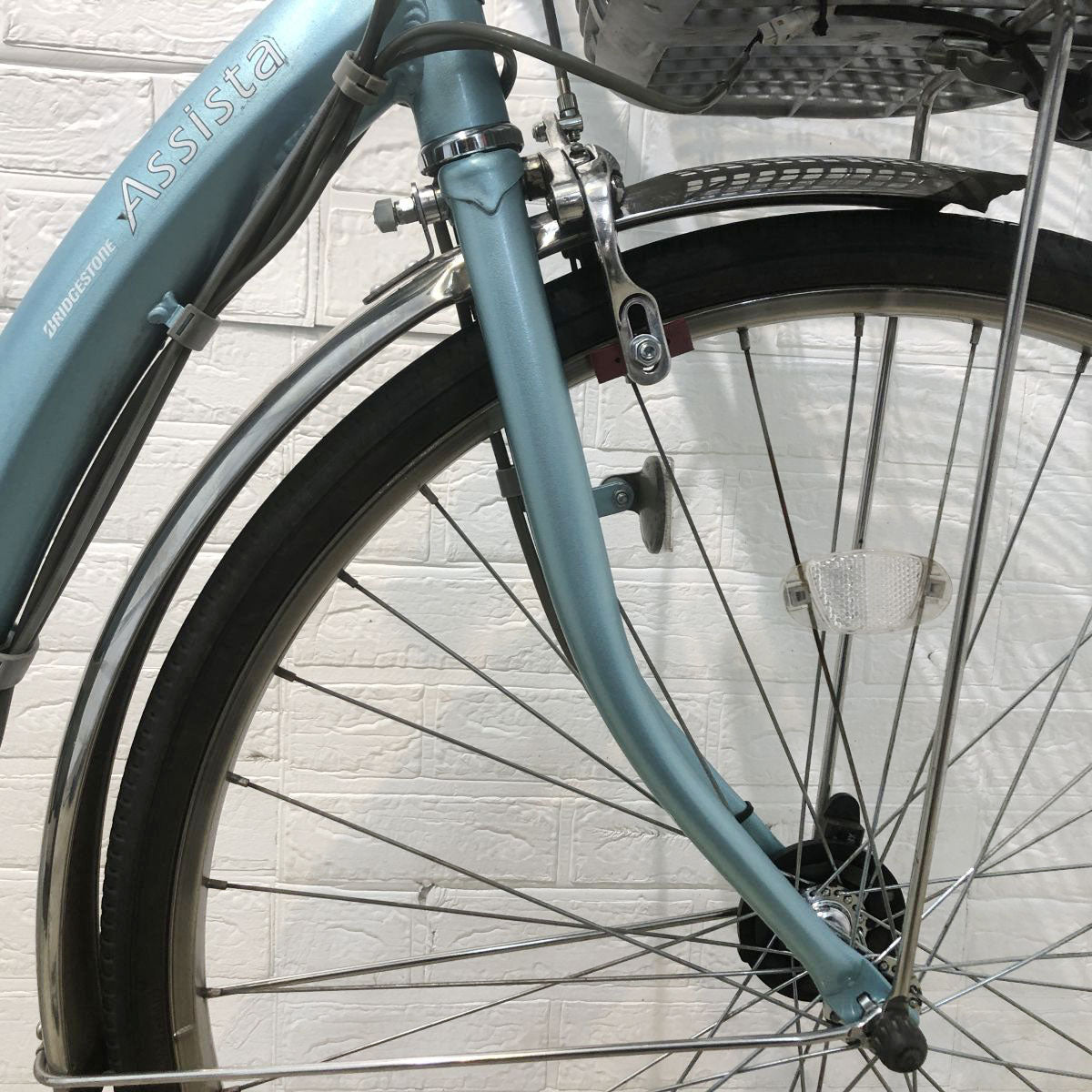 中古電動自転車 ブリヂストン アシスタDX ファイン ブルー 26インチ YH024