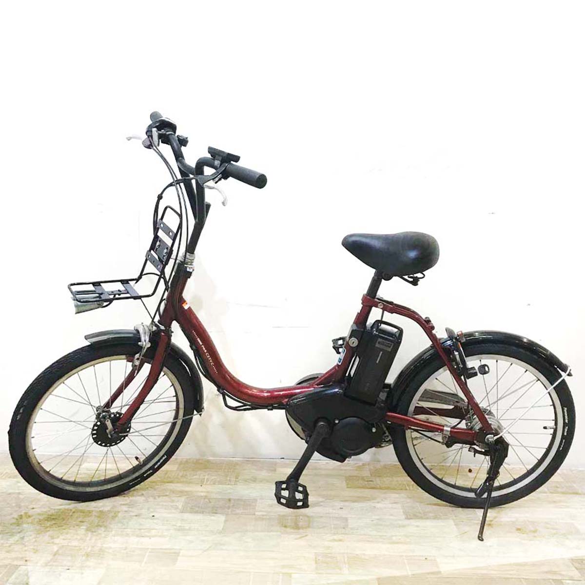 中古電動自転車 ヤマハ PAS CITY C パス シティ シー レッド 20インチ KA124