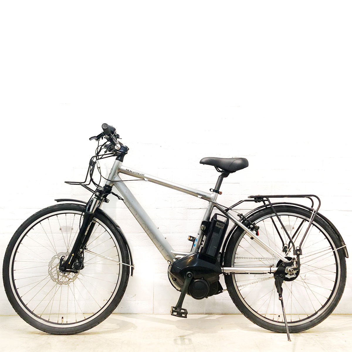 中古電動自転車 ブリヂストン リアルストリーム シルバー 26インチ YC008 