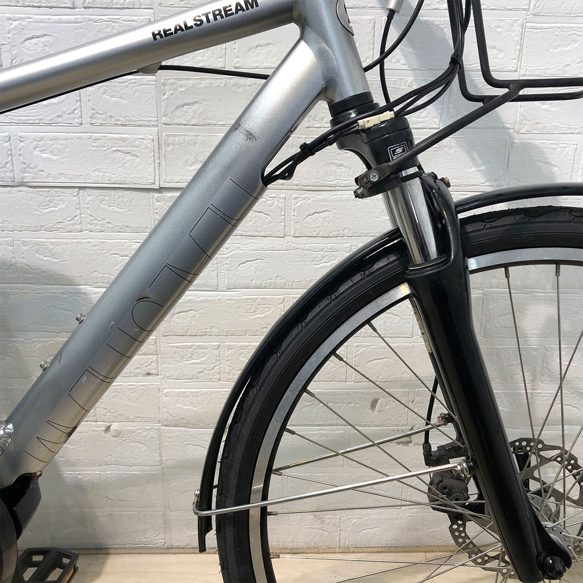 中古電動自転車 ブリヂストン リアルストリーム シルバー 26インチ YC008 