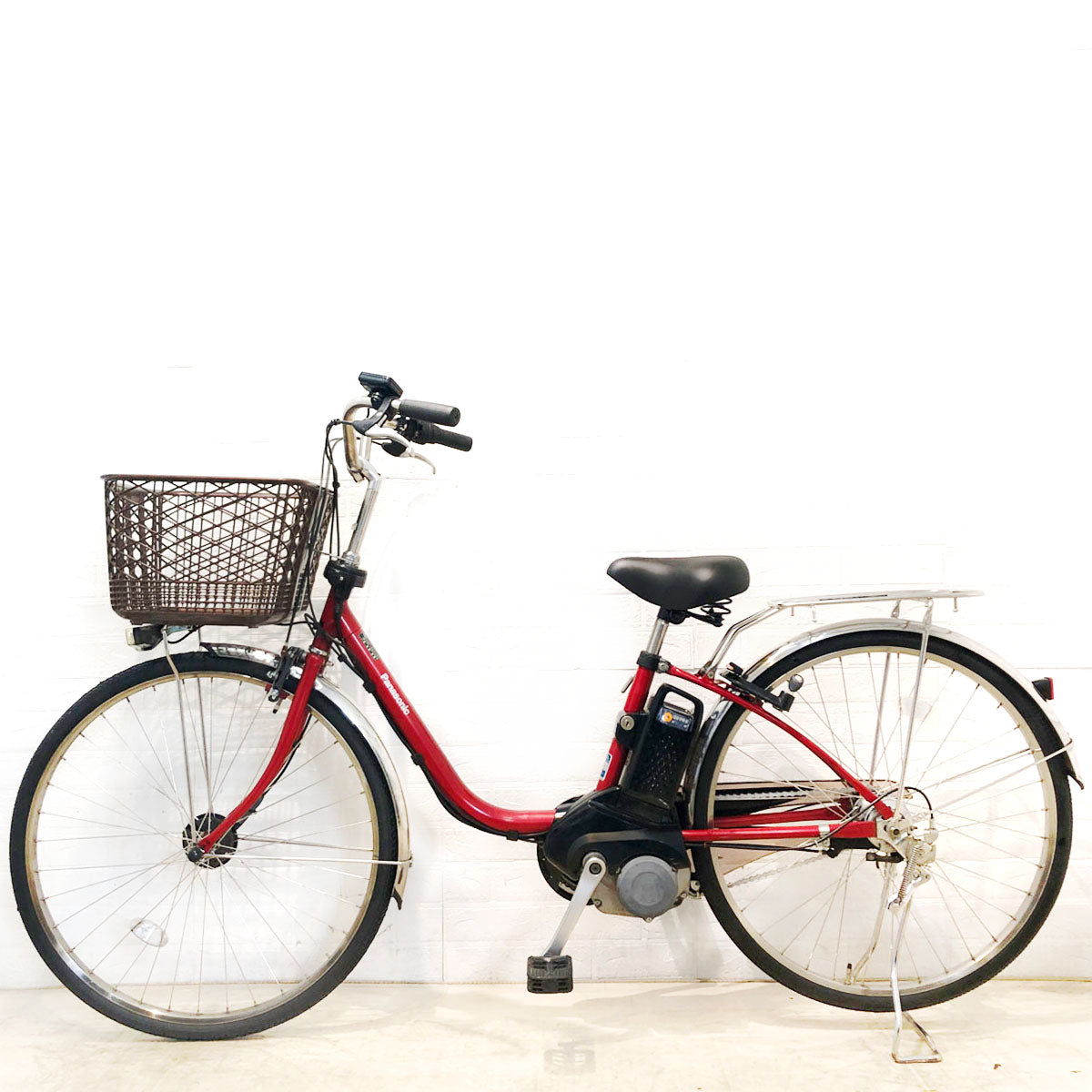 中古電動自転車 パナソニック ビビ DX レッド 26インチ YC010 