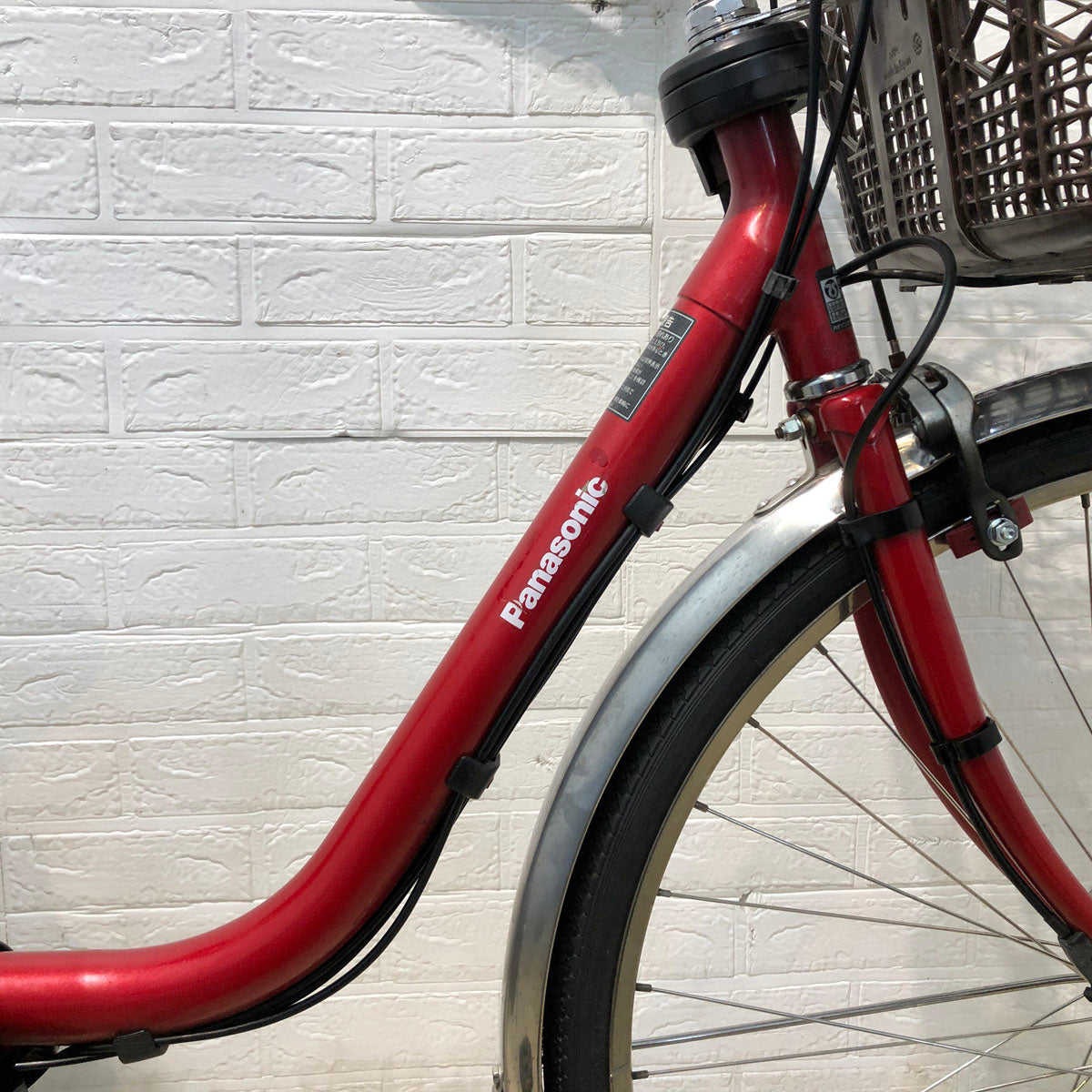 中古電動自転車 パナソニック ビビ DX レッド 26インチ YC010 
