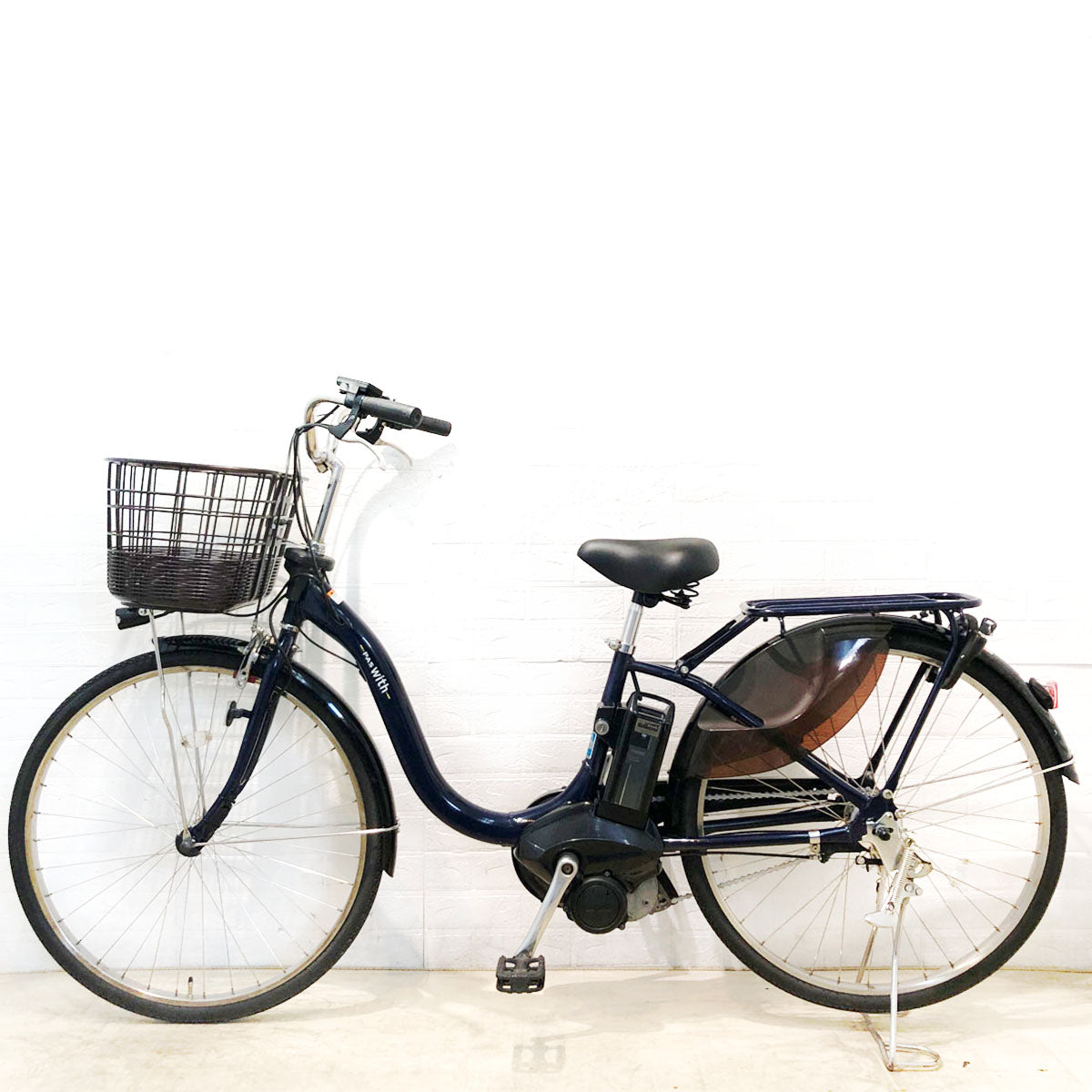 中古電動自転車 ヤマハ PAS With パス ウィズ ネイビー 26インチ YC011 