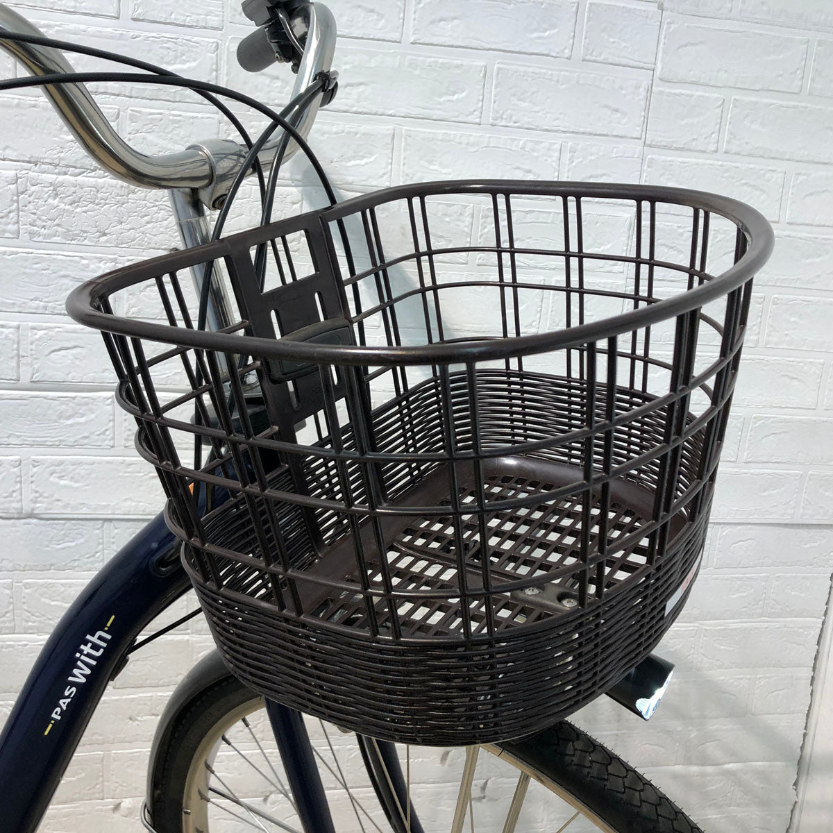 中古電動自転車 ヤマハ PAS With パス ウィズ ネイビー 26インチ YC011 