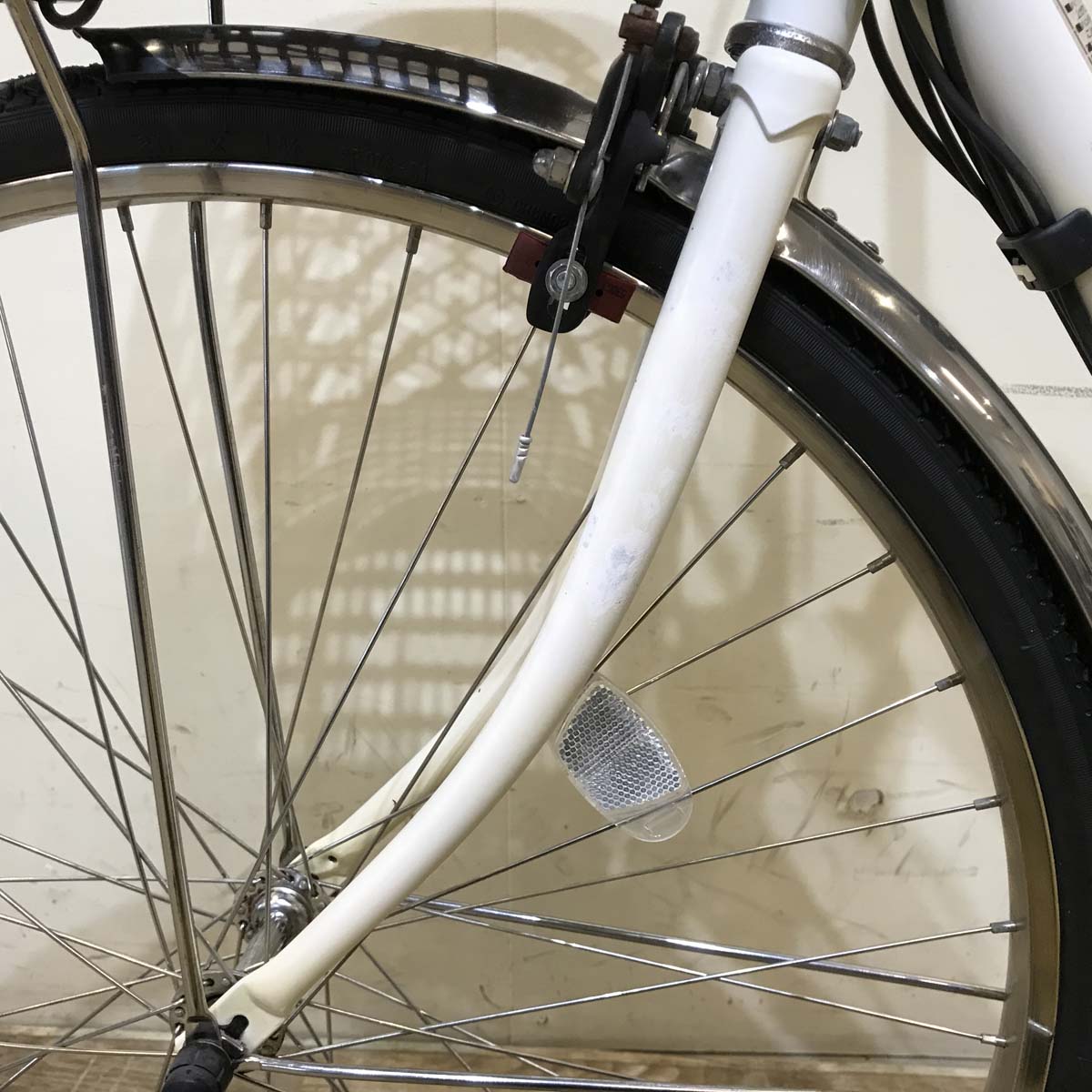 中古電動自転車 パナソニック ビビ DX ホワイト 26インチ KG006 