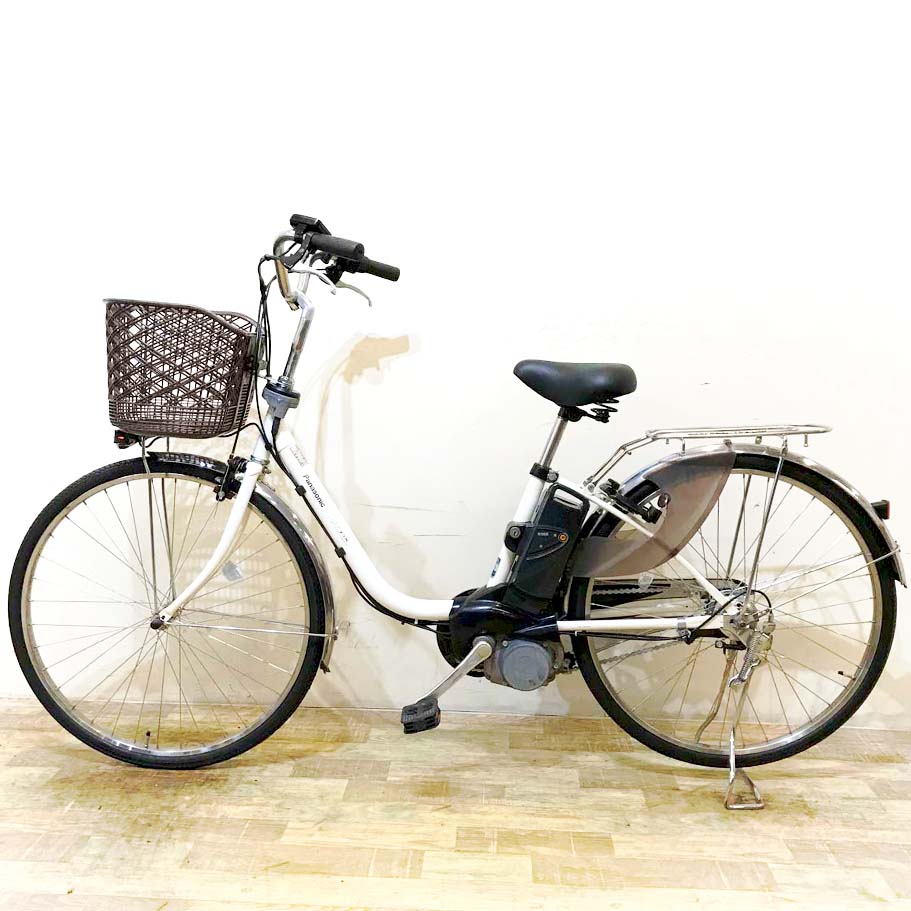 中古電動自転車 パナソニック ビビ DX ホワイト 26インチ KG006 