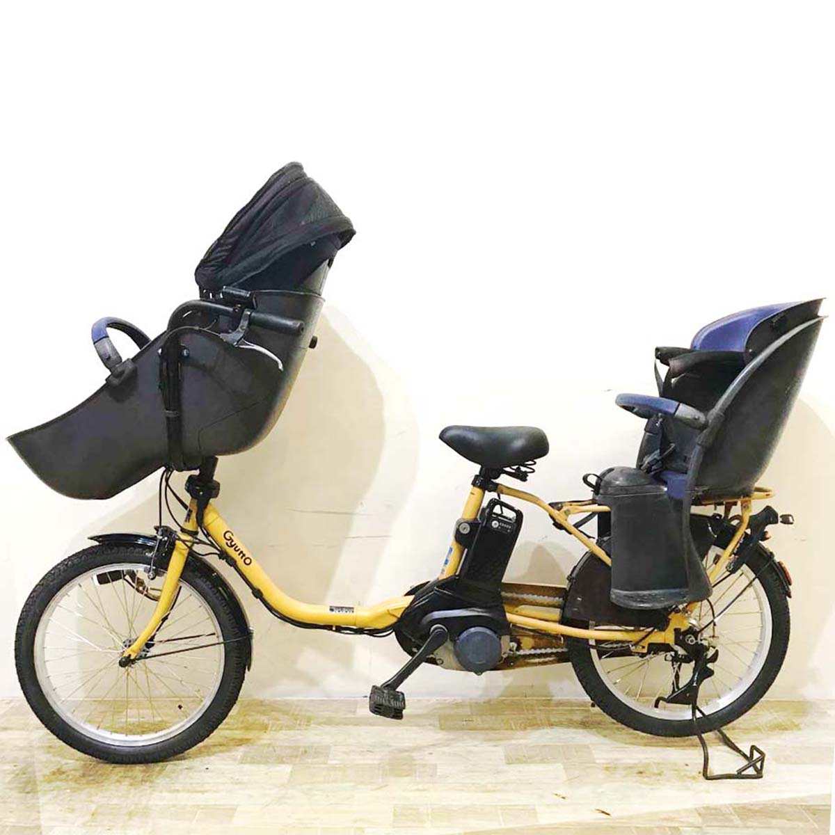 中古電動自転車 パナソニック ギュット クルーム DX イエロー 20インチ
