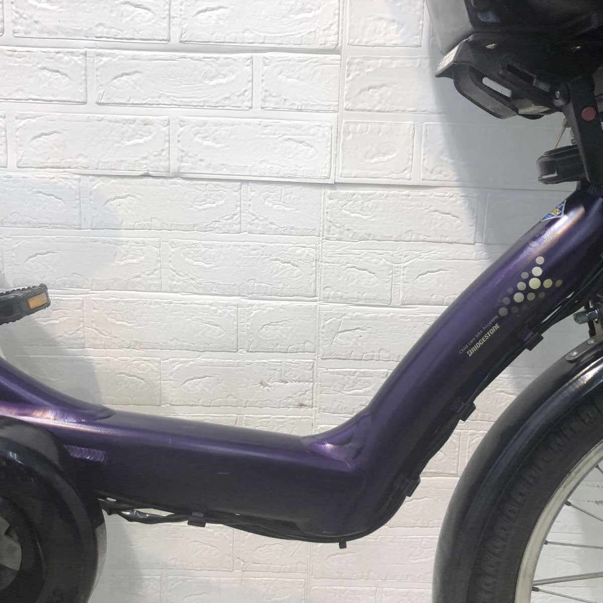中古電動自転車 ブリヂストン アンジェリーノプティットe パープル 20インチ YH029