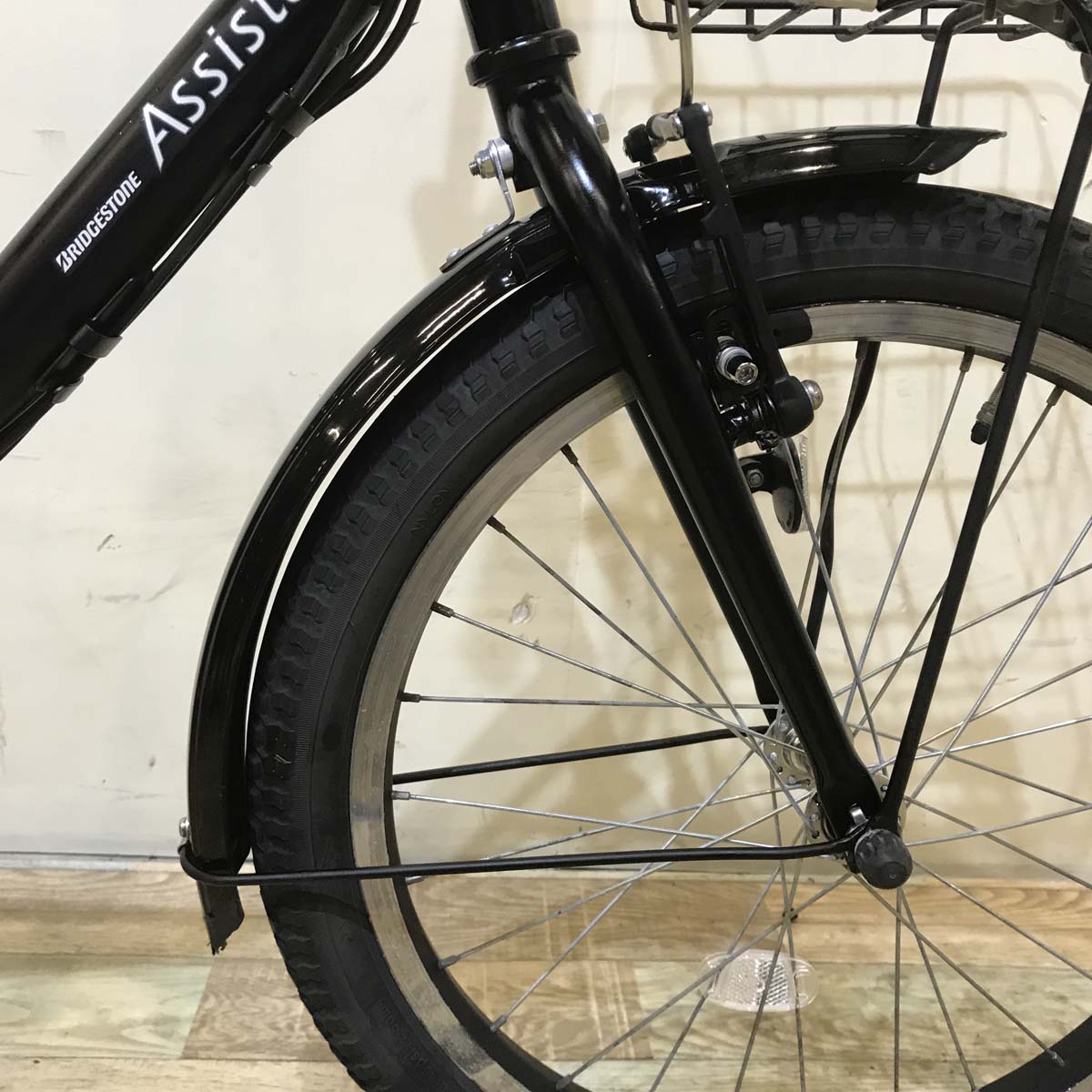 中古電動自転車 ブリヂストン アシスタ ベーシック ミニ ブラック 前20×後18インチ KA129 