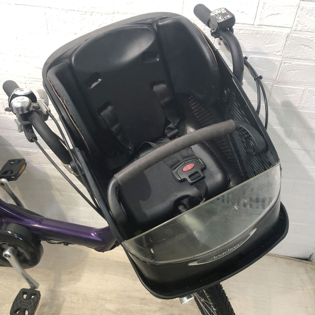 中古電動自転車 ブリヂストン アンジェリーノプティットe パープル 20インチ YH029