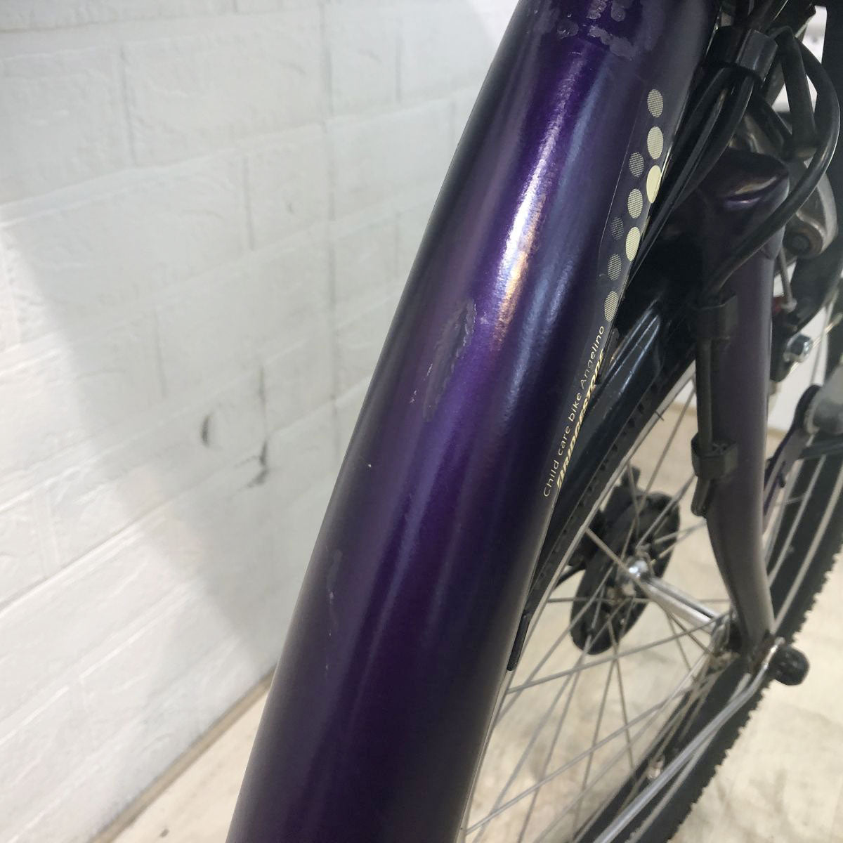 中古電動自転車 ブリヂストン アンジェリーノプティットe パープル 20インチ YH029