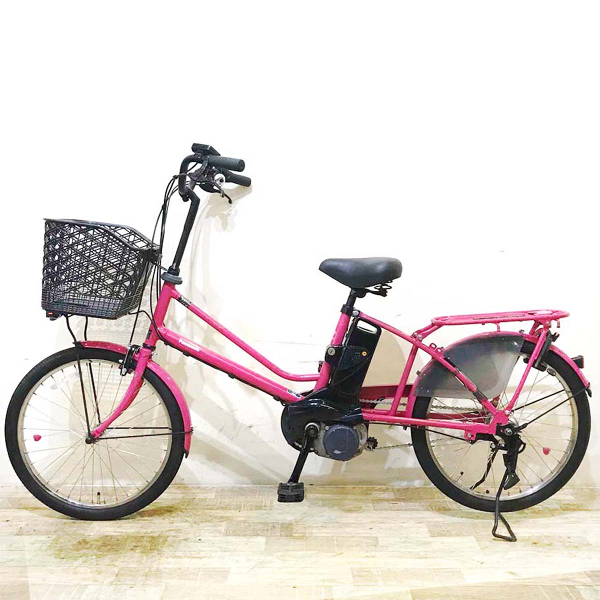 中古電動自転車 パナソニック LALA 5 mini ララ ５ミニ ピンク 20インチ KA130