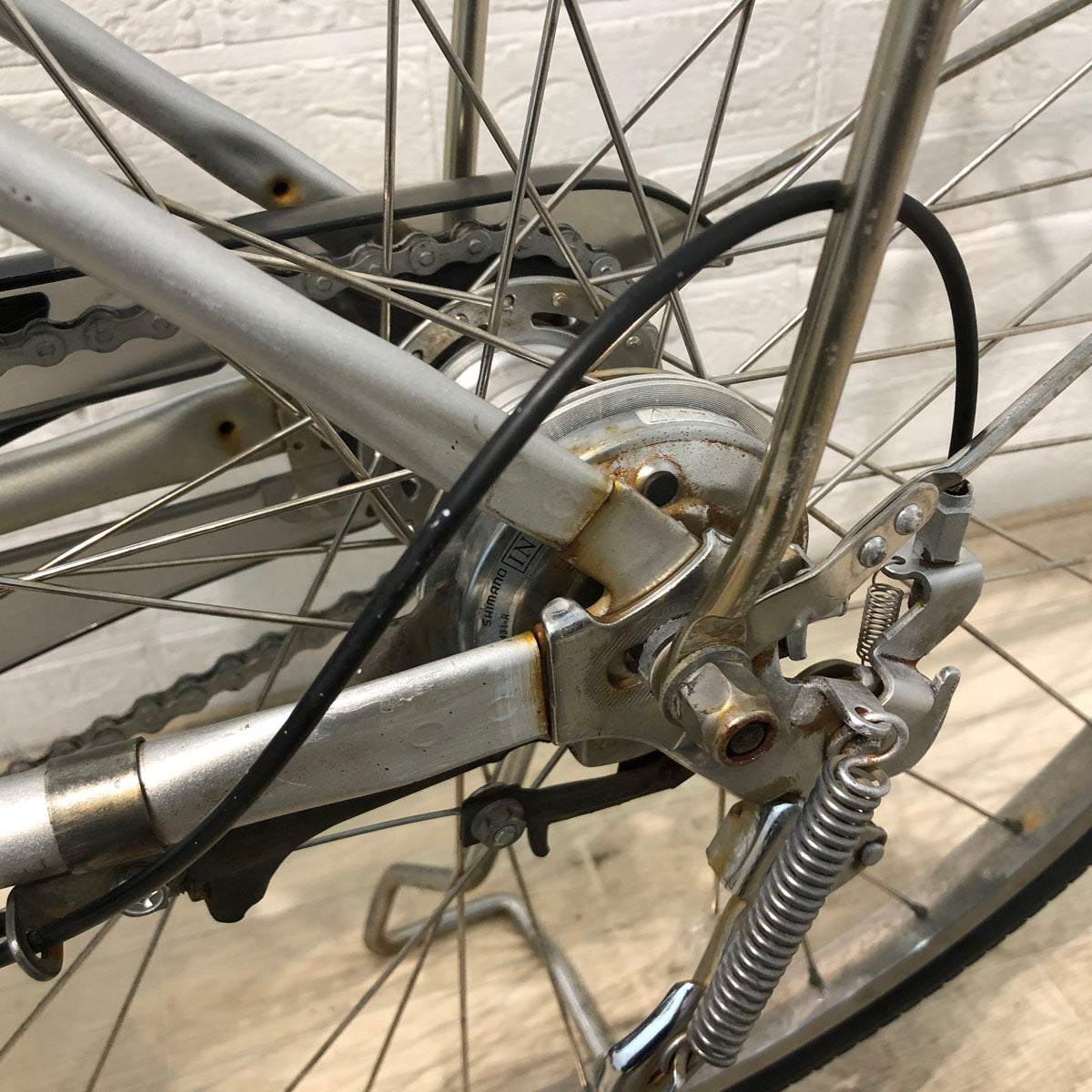 中古電動自転車 パナソニック ビビ DX シルバー 26インチ YC016