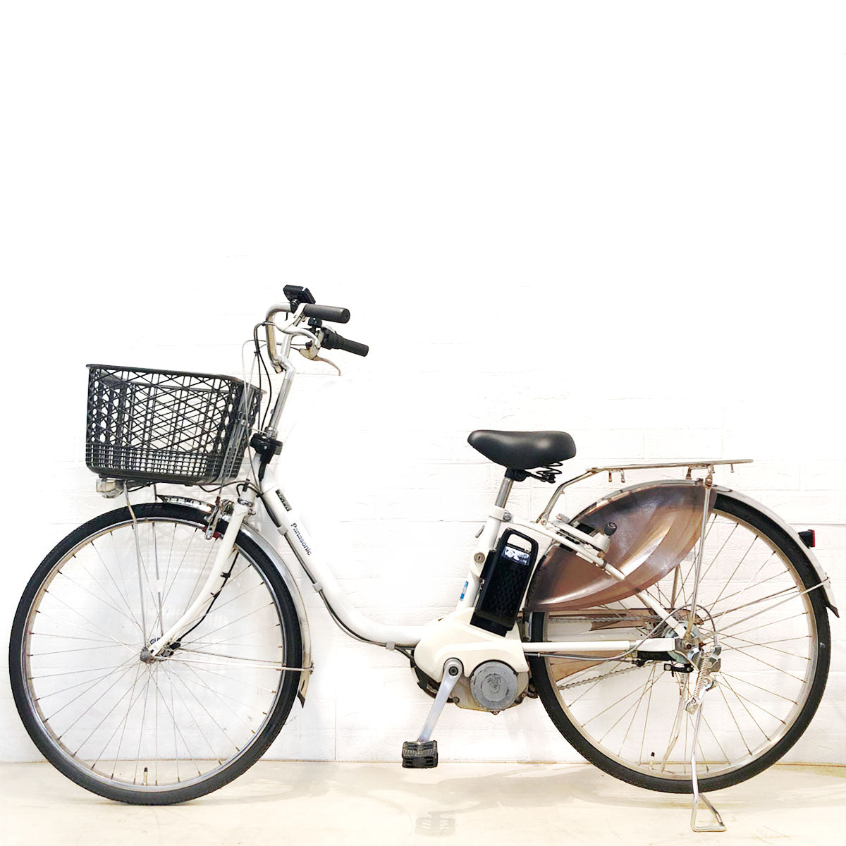 中古電動自転車 パナソニック ビビ DX ホワイト 26インチ YC021