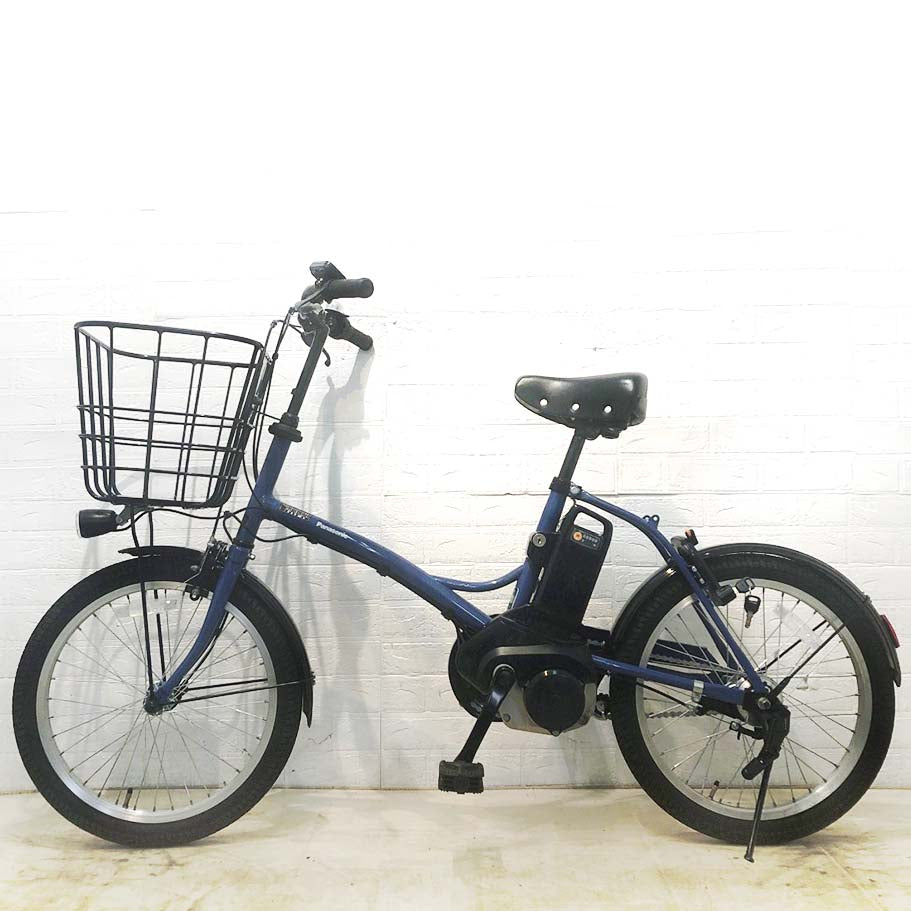 中古電動自転車 パナソニック グリッター ブルー 20インチ YH038