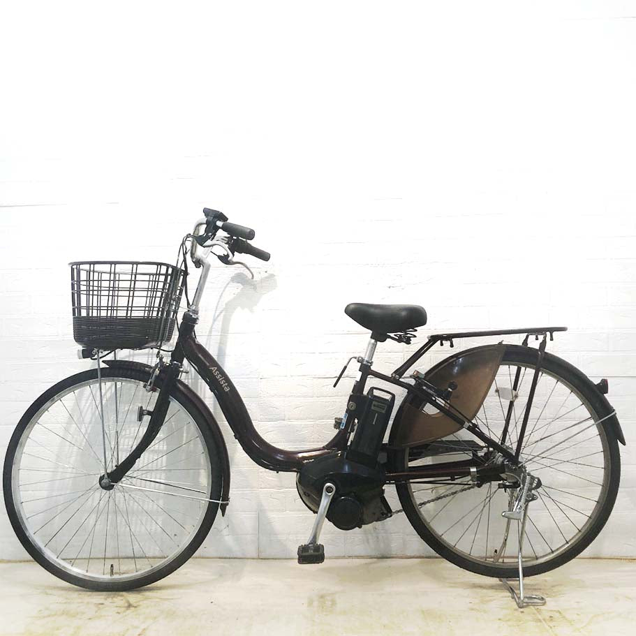中古電動自転車 ブリヂストン アシスタファインDX ブラウン 26インチ YH039