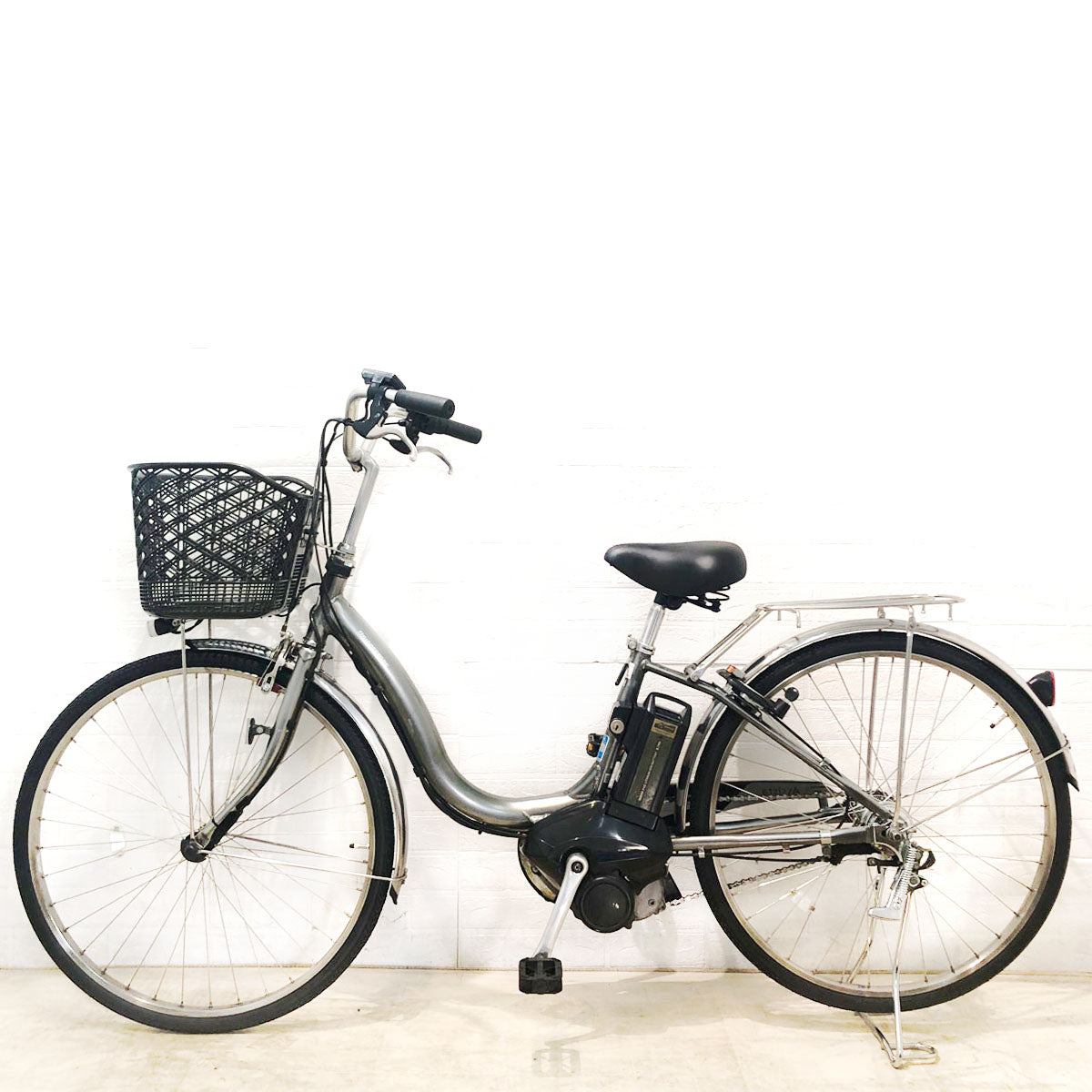 中古電動自転車 ブリヂストン アシスタ U DX シルバー 26インチ YC028