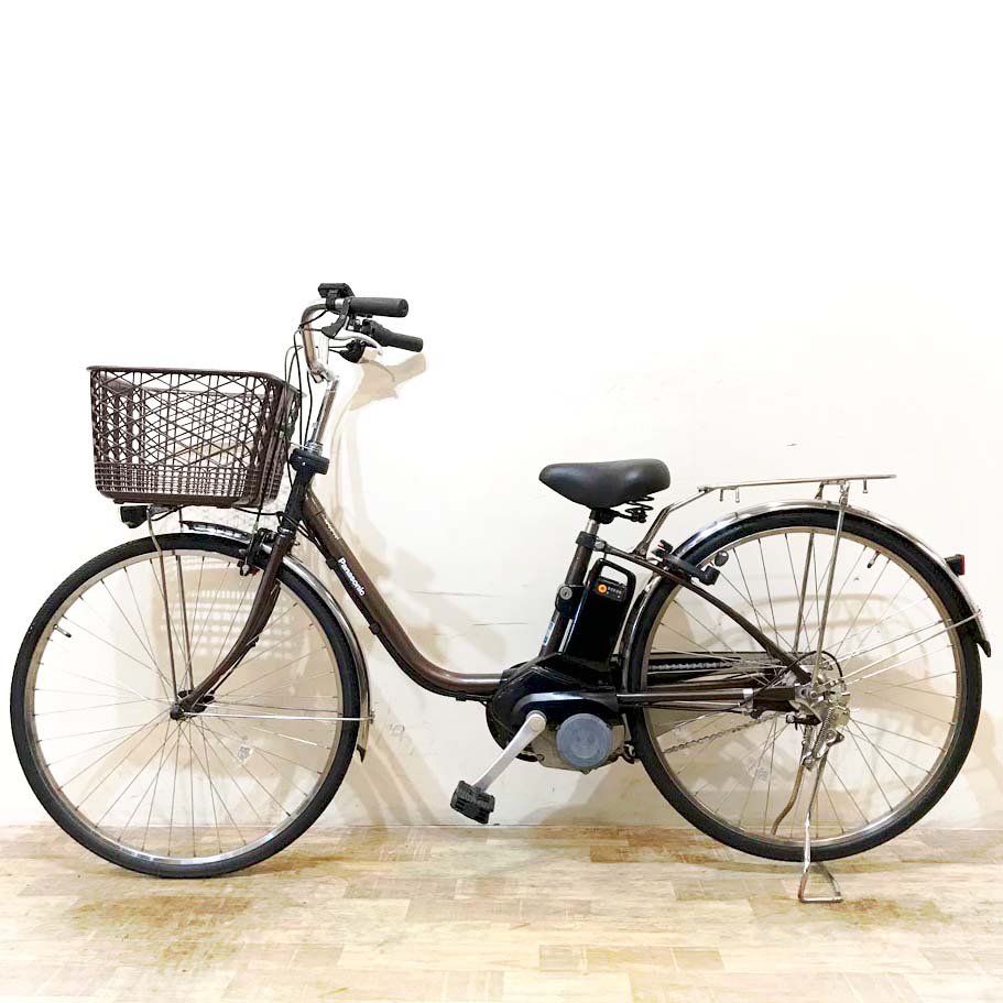 中古電動自転車 パナソニック ビビDX ブラウン 26インチ KG025