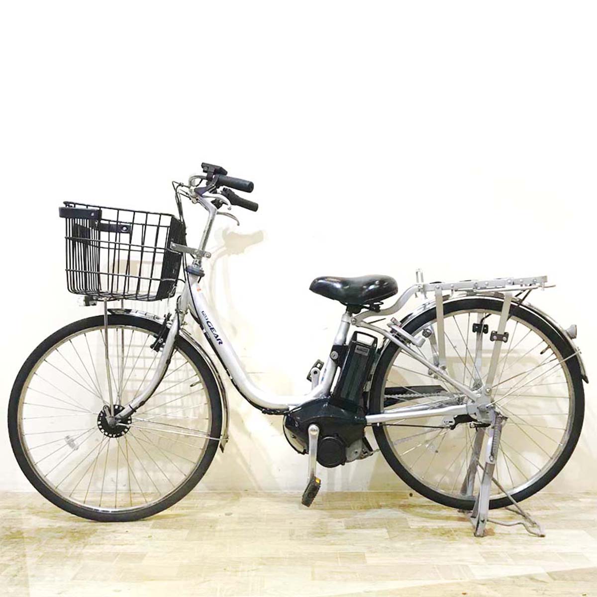 中古電動自転車 ヤマハ PAS GEAR U パス ギア ユー シルバー 26インチ KB014 