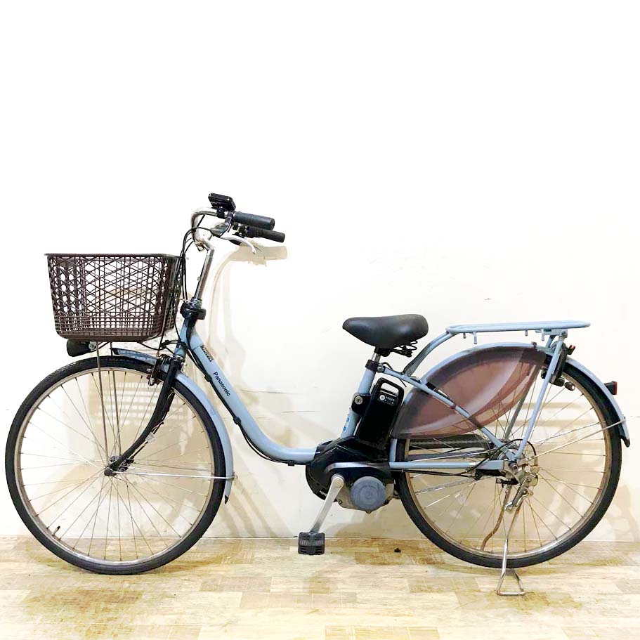中古電動自転車 パナソニック ビビスタイル ブルー 26インチ KG027