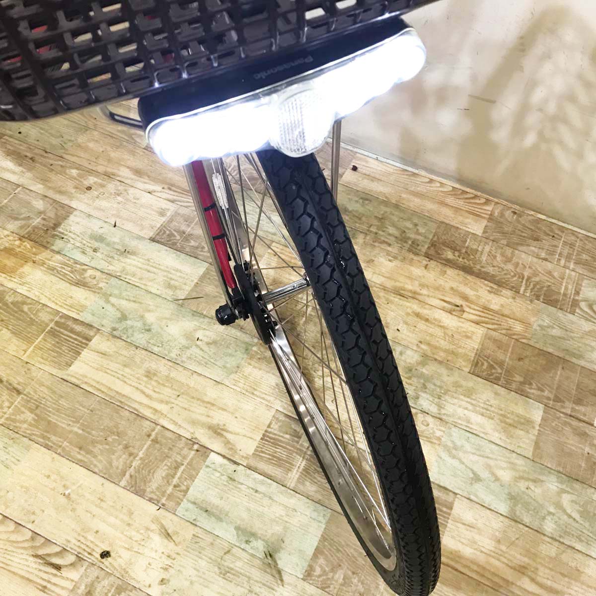 中古電動自転車  パナソニック ビビ DX レッド 26インチ KB016