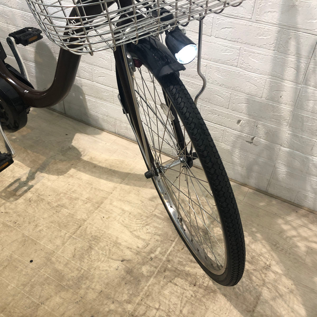 中古電動自転車 ヤマハ PAS With パス ウィズ ブラウン 26インチ YC034