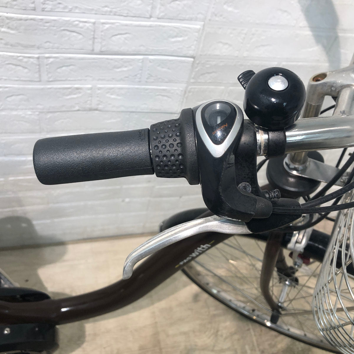 中古電動自転車 ヤマハ PAS With パス ウィズ ブラウン 26インチ YC034