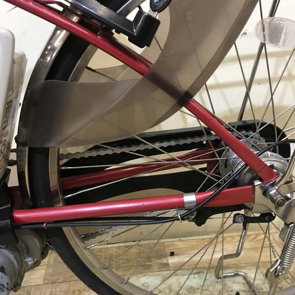 中古電動自転車  パナソニック ビビ DX レッド 26インチ KB019
