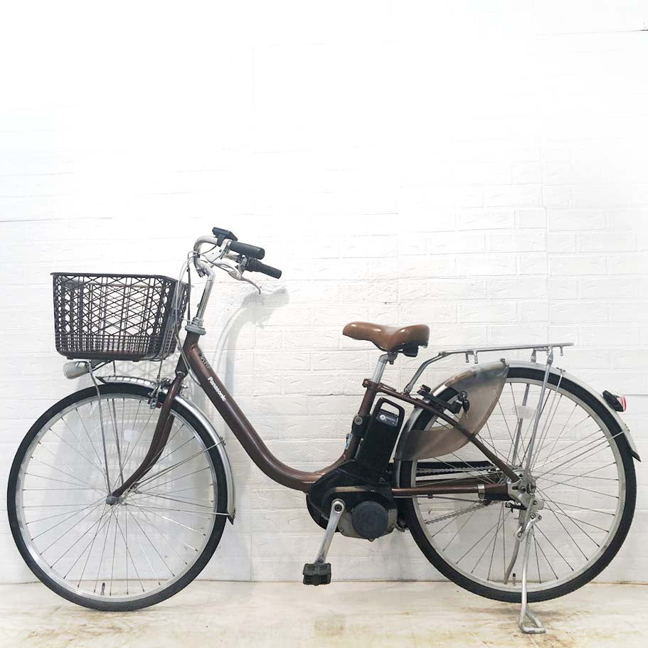 中古電動自転車 パナソニック ビビLU ブラウン 26インチ YH054