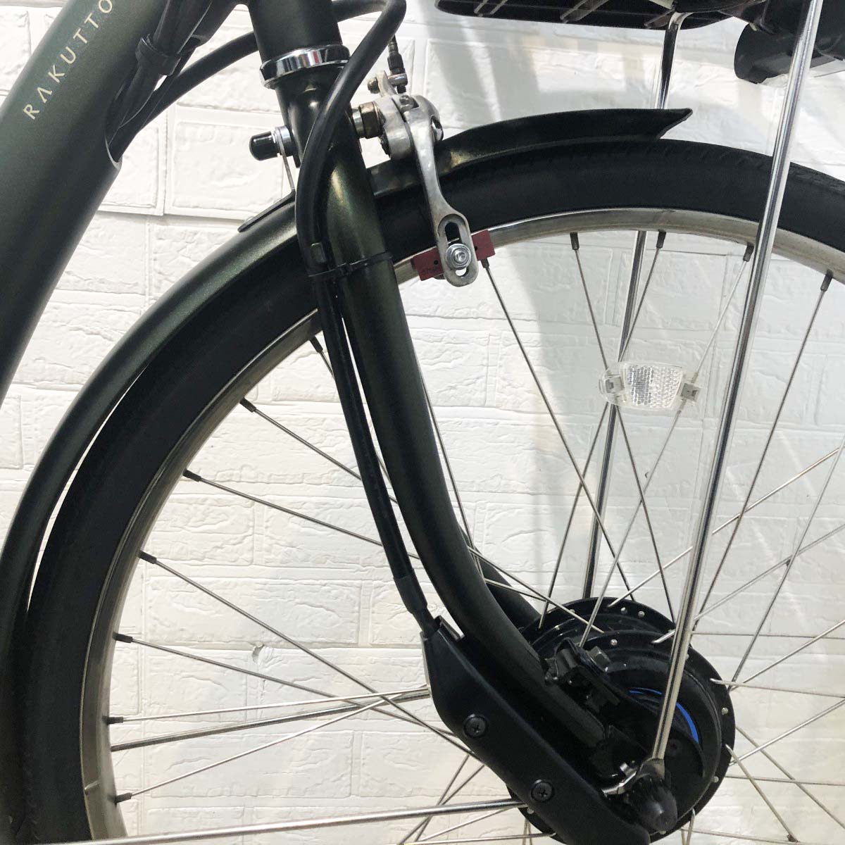 中古電動自転車 新品バッテリー ブリヂストン ラクット グリーン 26インチ YH055