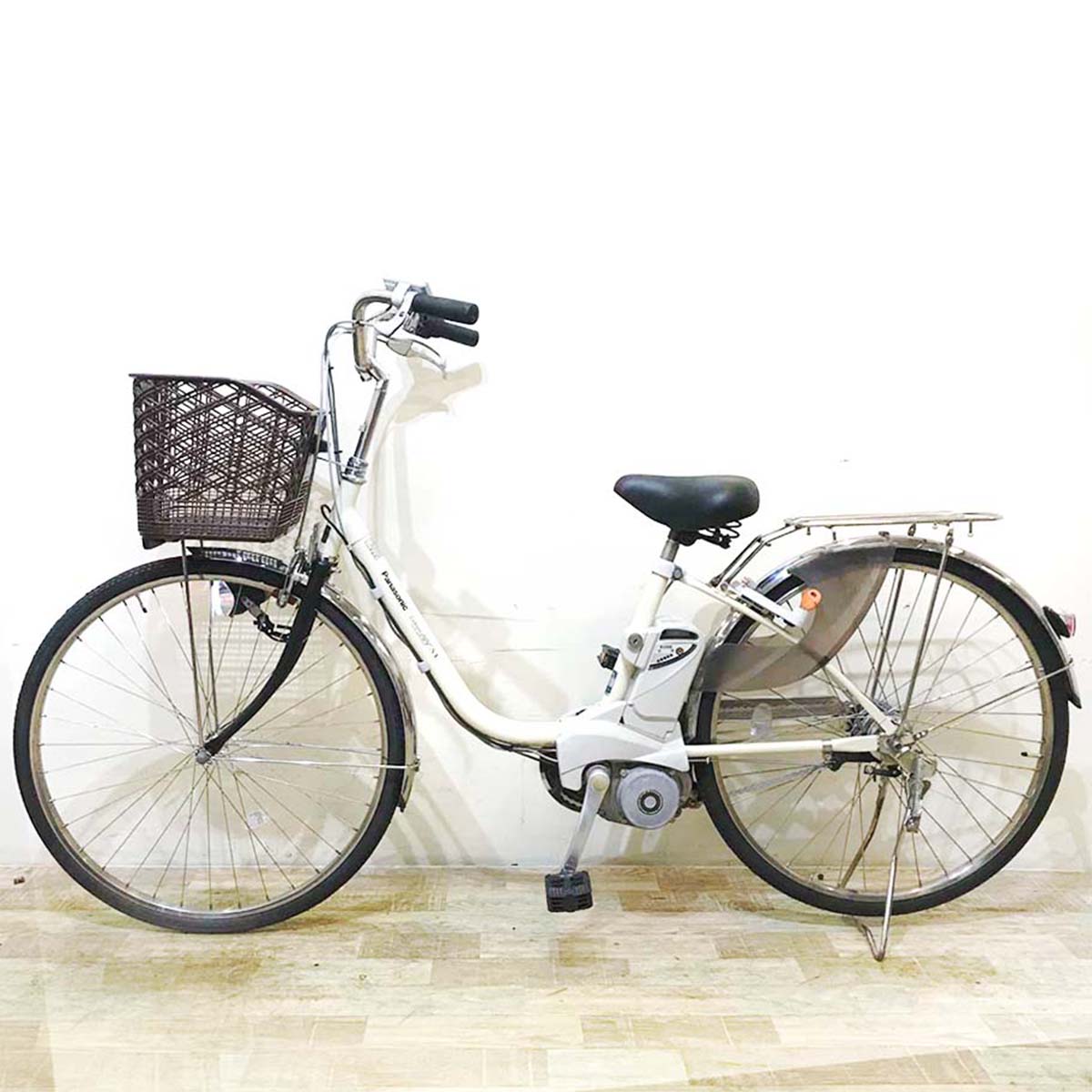 中古電動自転車 パナソニック ビビ NX アイボリーホワイト 26インチ KB023