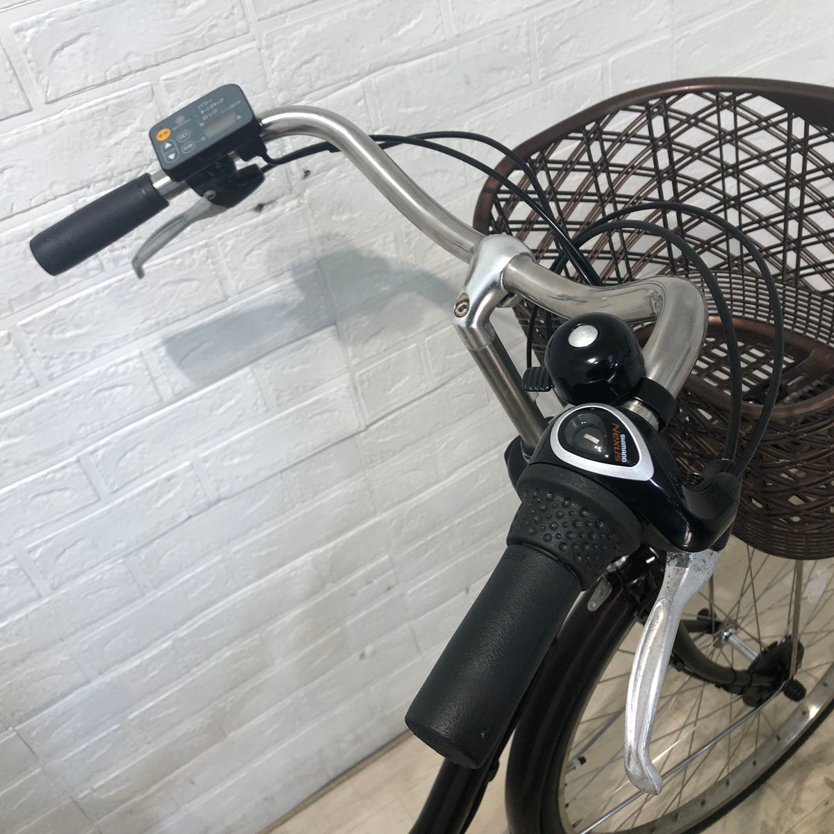 中古電動自転車 新品バッテリーパナソニック ビビ スタイル DX ブラウン 26インチ YC042