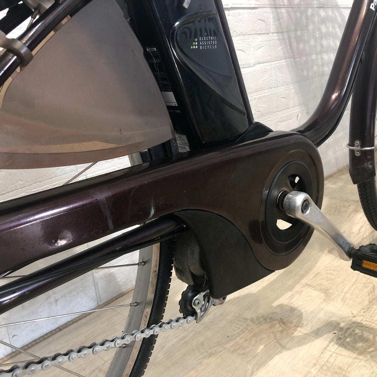 中古電動自転車 新品バッテリーパナソニック ビビ スタイル DX ブラウン 26インチ YC042