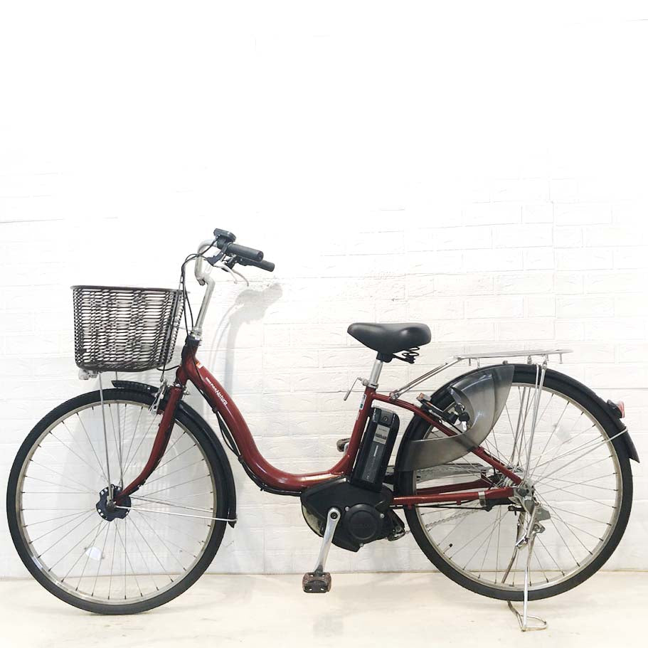 中古電動自転車 ヤマハ PAS ナチュラL レッド 26インチ YH064