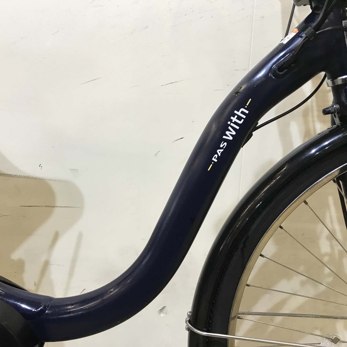 中古電動自転車  ヤマハ PAS With パス ウィズ ネイビー 26インチ KB032