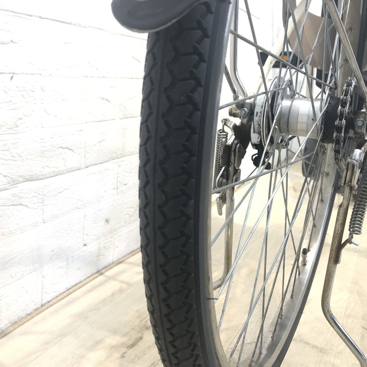 中古電動自転車 パナソニック ビビSX ホワイト 26インチ YH066