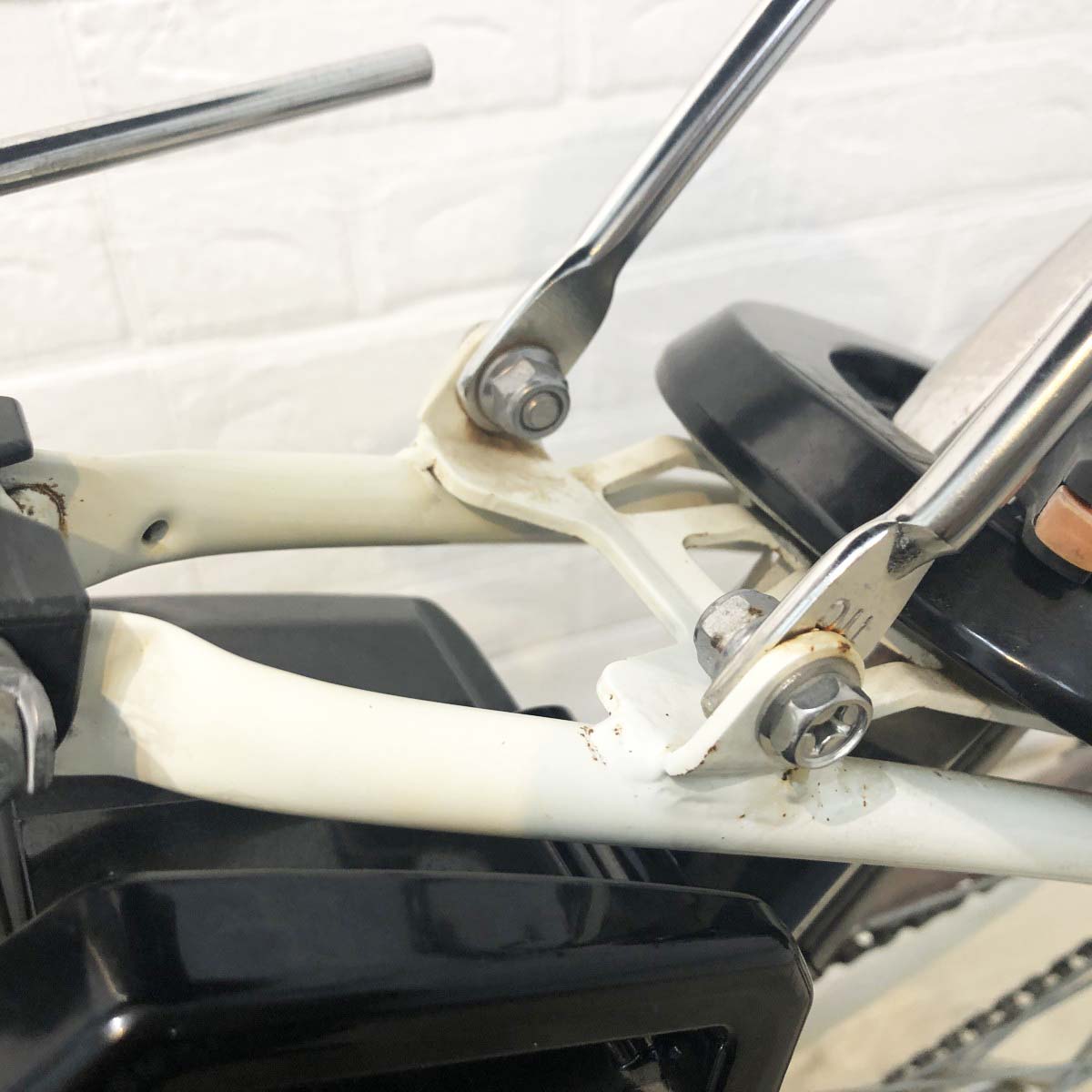 中古電動自転車 パナソニック ビビSX ホワイト 26インチ YH066