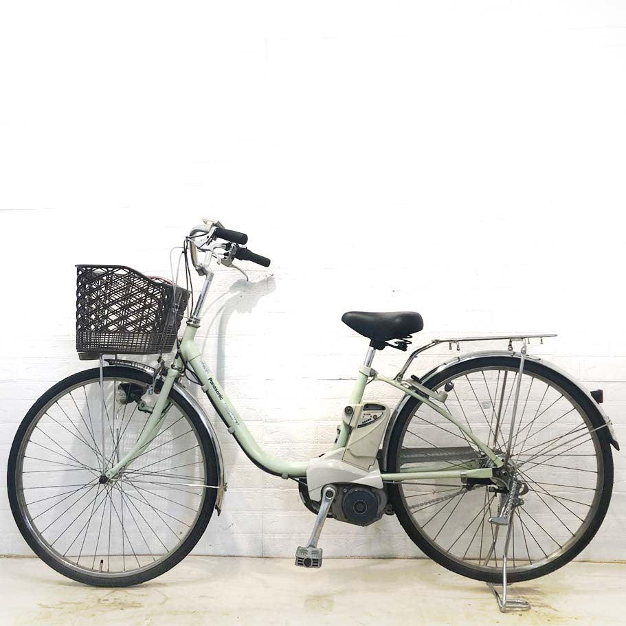 中古電動自転車 パナソニック ビビSS グリーン 26インチ YH067