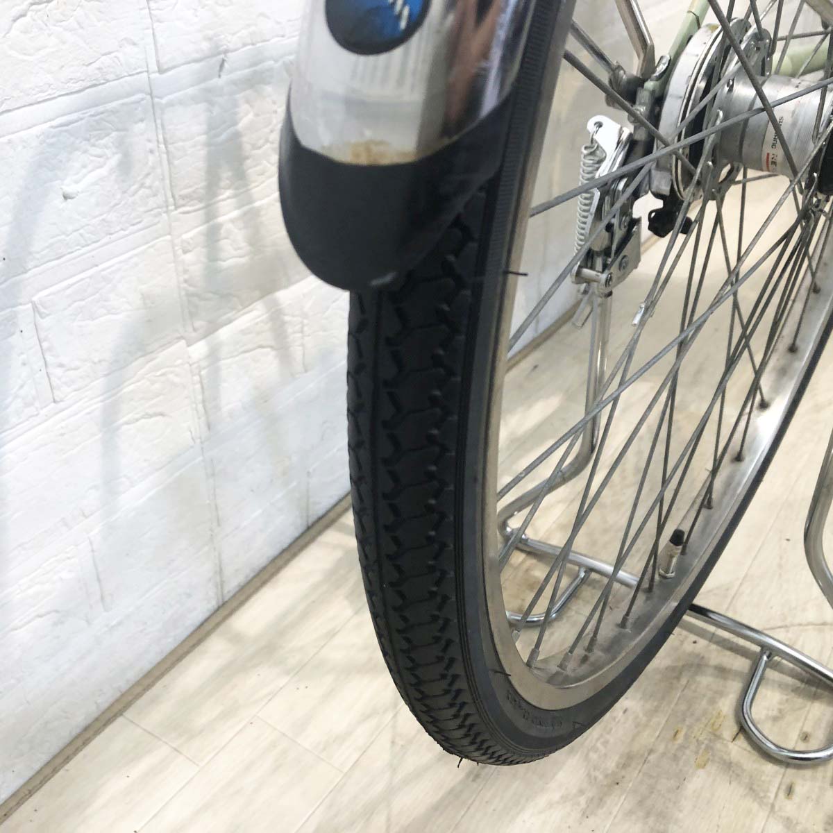 中古電動自転車 パナソニック ビビSS グリーン 26インチ YH067