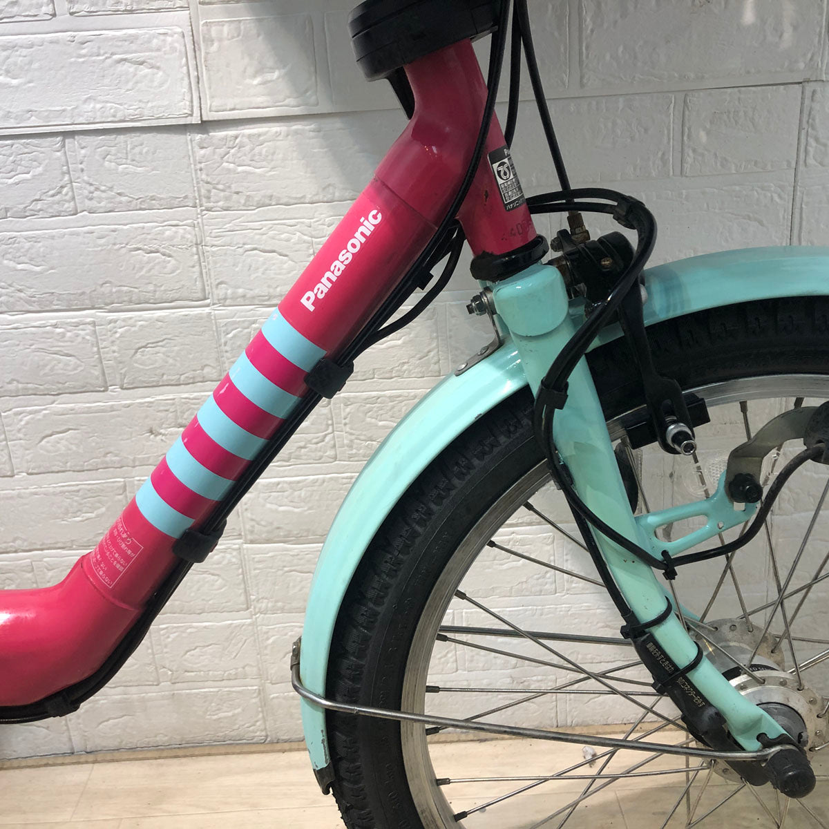 中古電動自転車 新品バッテリー パナソニック ギュット ミニ DX ピンク