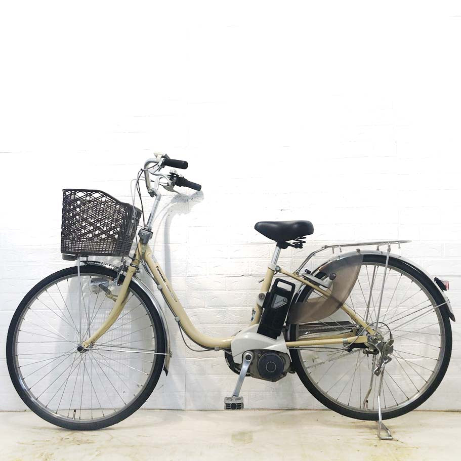 中古電動自転車 パナソニック ビビSS ベージュ 26インチ YH068 – e-CHARIty